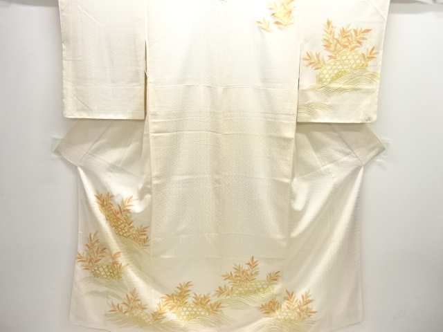 JAPANESE KIMONO / HOMONGI / EMBROIDERY / PLANTS